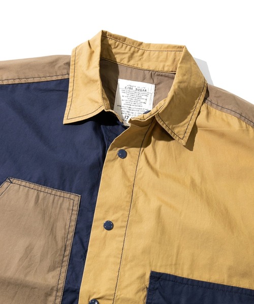 CUBE SUGAR（キューブシュガー）の「CUBE SUGAR/キューブシュガー　タイプライター半袖アウトドアシャツ（シャツ/ブラウス・レディース・カーキ/ベージュ/ネイビー/その他1・FREE）」の7枚目の写真