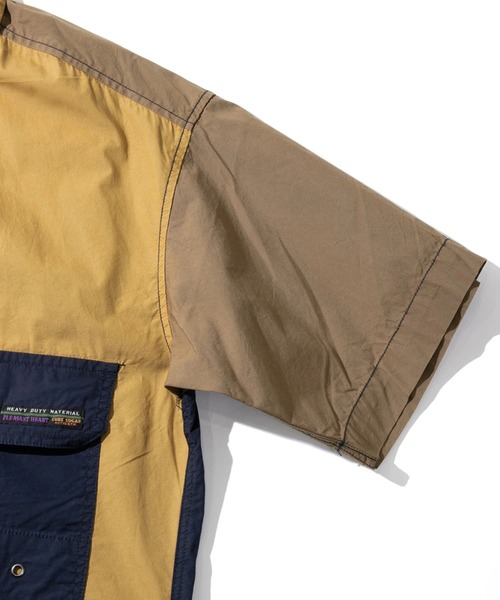 CUBE SUGAR（キューブシュガー）の「CUBE SUGAR/キューブシュガー　タイプライター半袖アウトドアシャツ（シャツ/ブラウス・レディース・カーキ/ベージュ/ネイビー/その他1・FREE）」の9枚目の写真