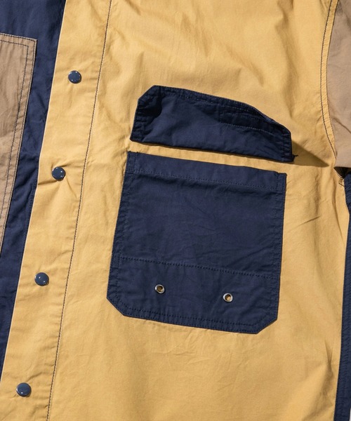 CUBE SUGAR（キューブシュガー）の「CUBE SUGAR/キューブシュガー　タイプライター半袖アウトドアシャツ（シャツ/ブラウス・レディース・カーキ/ベージュ/ネイビー/その他1・FREE）」の8枚目の写真