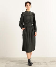 TOMORROWLAND  | フレーズプリント スタンドネックワンピース(ワンピース)