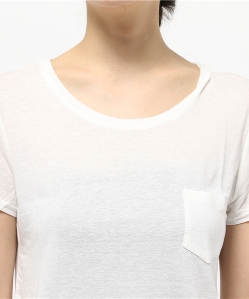WEGO（ウィゴー）の「WEGO/リネンモダールTシャツ（Tシャツ/カットソー・レディース・ホワイト/アイボリー/ホワイト系その他/ブラック/カーキ・FREE）」の11枚目の写真