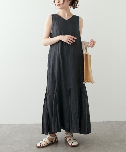 【pual ce cin】フレンチリネンワンピース PUAL CE CIN（ピュアルセシン）の「フレンチリネンワンピース