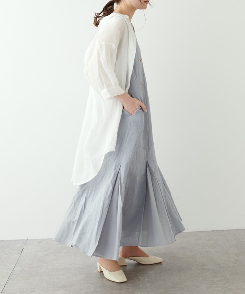 美品✨ ピュアルセシン　プリーツ ノースリーブワンピース アイボリー　Fサイズ DA2342EW21773_15_l.jpg