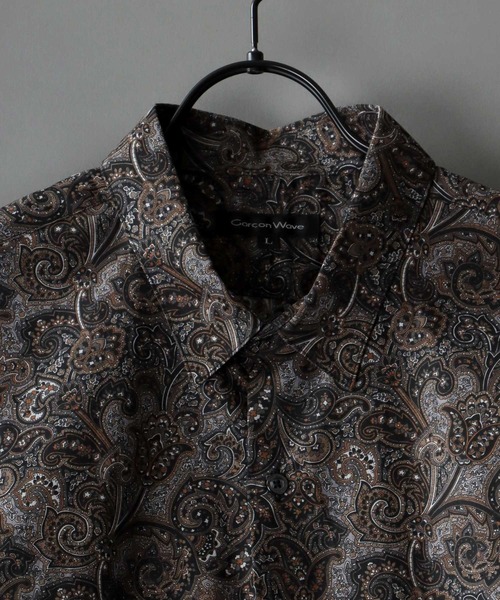 SITRY（シトリー）の「日本製/Oversize Drop shoulder Paisley shirt/オーバーサイズ ドロップショルダー ペイズリー シャツ（シャツ/ブラウス・メンズ・ブラック/マスタード/グレー・M/L）」の17枚目の写真