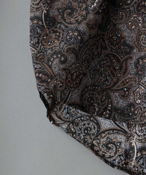 SITRY（シトリー）の「日本製/Oversize Drop shoulder Paisley shirt/オーバーサイズ ドロップショルダー ペイズリー シャツ（シャツ/ブラウス・メンズ・ブラック/マスタード/グレー・M/L）」の15枚目の写真