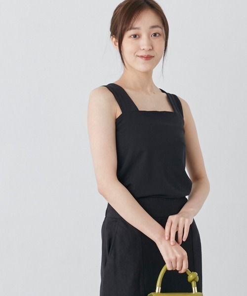 OMNES(オムネス)の「綿ベア天スクエアネックキャミ(Tシャツ/カットソー・レディース・ラベンダー/ブルー系その他/ブラック/ベージュ/ホワイト/チャコール・MEDIUM/LARGE)」の13枚目の写真