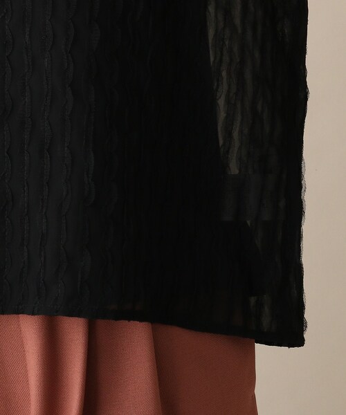 OPAQUE.CLIP（オペークドットクリップ）の「◆バックリボンチュールデザインブラウス（シャツ/ブラウス・レディース・ブラック/オフホワイト・38）」の8枚目の写真