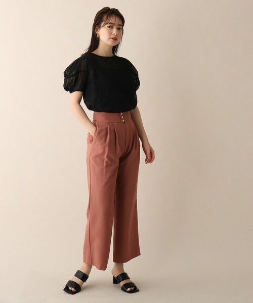 OPAQUE.CLIP（オペークドットクリップ）の「◆バックリボンチュールデザインブラウス（シャツ/ブラウス・レディース・ブラック/オフホワイト・38）」の17枚目の写真