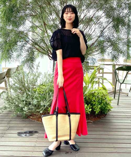 OPAQUE.CLIP（オペークドットクリップ）の「◆バックリボンチュールデザインブラウス（シャツ/ブラウス・レディース・ブラック/オフホワイト・38）」の18枚目の写真