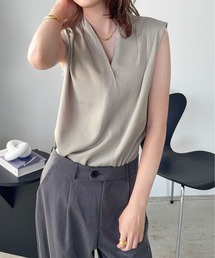 Jewelobe | ショルダータックノースリーブブラウス(シャツ/ブラウス)