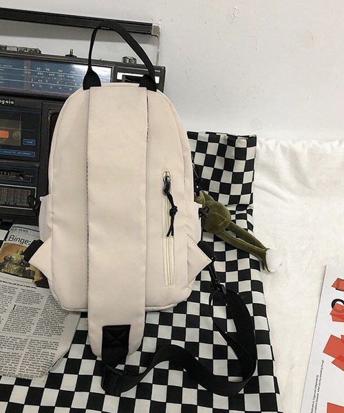 gossip！ロサンゼルス（ゴシップロサンゼルス）の「ダブル ベルト フラップ カジュアル リュック（ボディバッグ/ウエストポーチ・レディース・ホワイト/ブラック/ライトグリーン・FREE）」の21枚目の写真