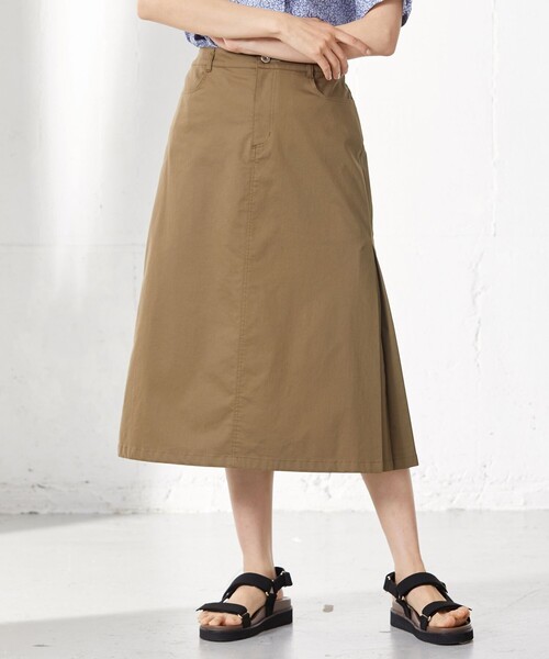 J.PRESS Ladies（J.プレス レディス）の「【洗える】Vanyストレッチツイル スカート（スカート・レディース・黄土色系/カーキ系・S/XS/XXS）」の2枚目の写真