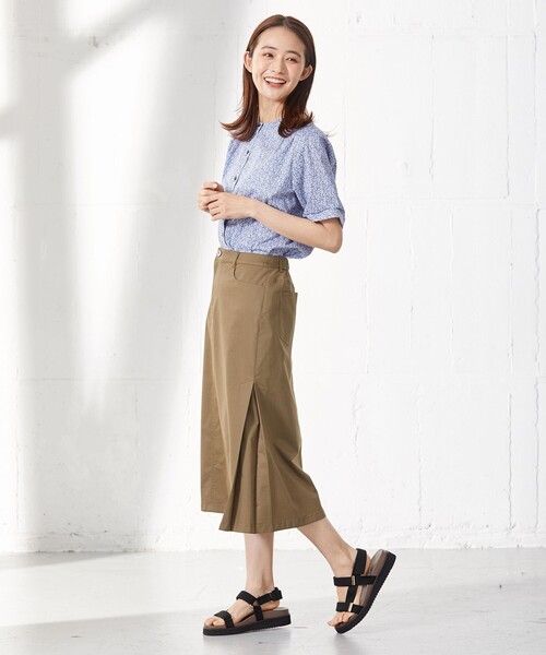 J.PRESS Ladies（J.プレス レディス）の「【洗える】Vanyストレッチツイル スカート（スカート・レディース・黄土色系/カーキ系・S/XS/XXS）」の5枚目の写真
