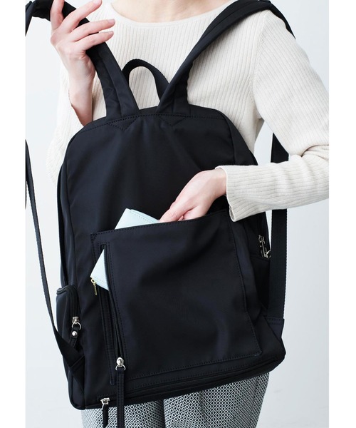 IEDIT（イディット）の「ＩＥＤＩＴ　ワガママ企画　みんなの声を詰め込んだ　工夫たっぷり　大人きれいめ通勤リュック〈ブラック〉（バックパック/リュック・レディース・ブラック・ONE SIZE）」の16枚目の写真