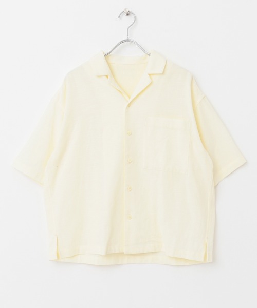 FORK&SPOON（フォークアンドスプーン）の「FORK&SPOON　オープンカラーシャツ（シャツ/ブラウス・レディース・ネイビー/オフホワイト/ブルー系その他・1）」の5枚目の写真