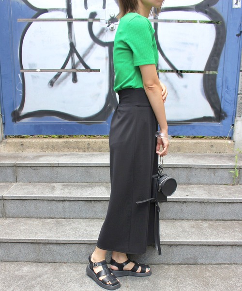 MLI'A(エムリア)の「レイヤードデザイン半袖トップス(Tシャツ/カットソー・レディース・ブラック/オフホワイト/ピンク/グリーン・M)」の19枚目の写真