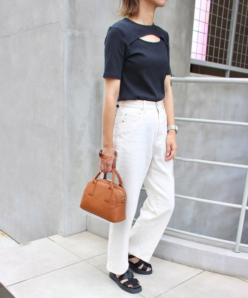 MLI'A(エムリア)の「レイヤードデザイン半袖トップス(Tシャツ/カットソー・レディース・ブラック/オフホワイト/ピンク/グリーン・M)」の13枚目の写真