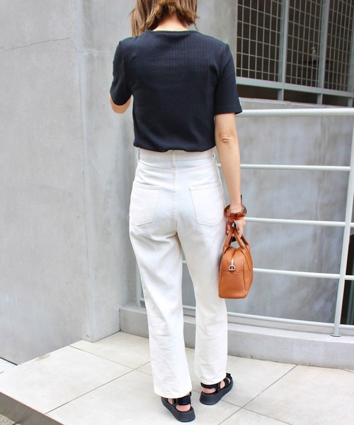 MLI'A(エムリア)の「レイヤードデザイン半袖トップス(Tシャツ/カットソー・レディース・ブラック/オフホワイト/ピンク/グリーン・M)」の15枚目の写真