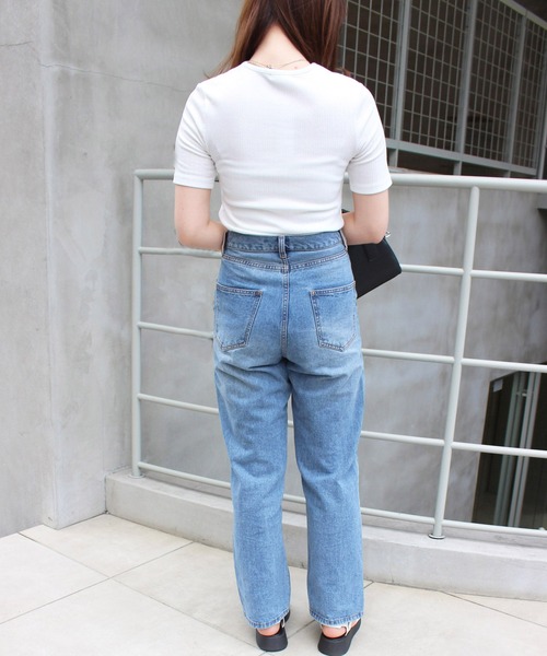 MLI'A(エムリア)の「レイヤードデザイン半袖トップス(Tシャツ/カットソー・レディース・ブラック/オフホワイト/ピンク/グリーン・M)」の9枚目の写真