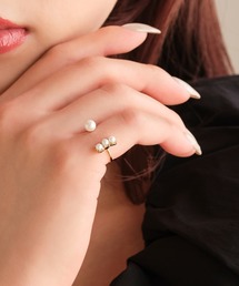 Phoebe | ラインパールピンキーリング(リング)