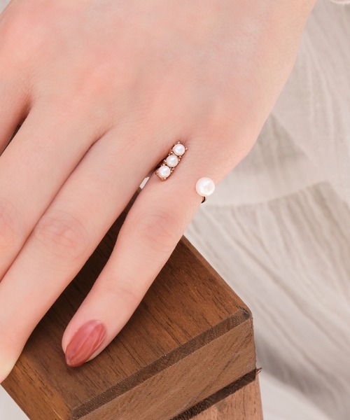 Phoebe（フィービィー）の「ラインパールピンキーリング（リング・レディース・ピンクゴールド/イエローゴールド・FREE）」の9枚目の写真