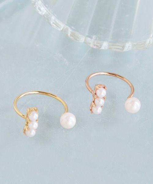 Phoebe（フィービィー）の「ラインパールピンキーリング（リング・レディース・ピンクゴールド/イエローゴールド・FREE）」の11枚目の写真