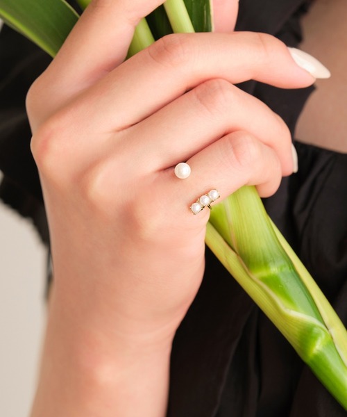 Phoebe（フィービィー）の「ラインパールピンキーリング（リング・レディース・ピンクゴールド/イエローゴールド・FREE）」の14枚目の写真