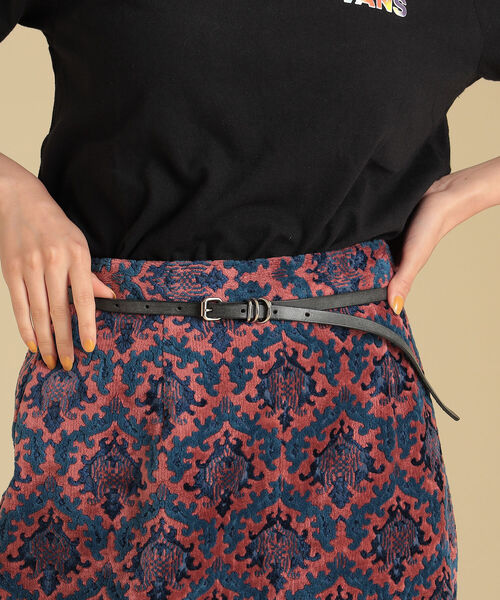 Ray BEAMS（レイビームス）の「Ray BEAMS / 10mm レザー ベルト（ベルト・レディース・ブラック/ブラウン・ONE SIZE）」の2枚目の写真