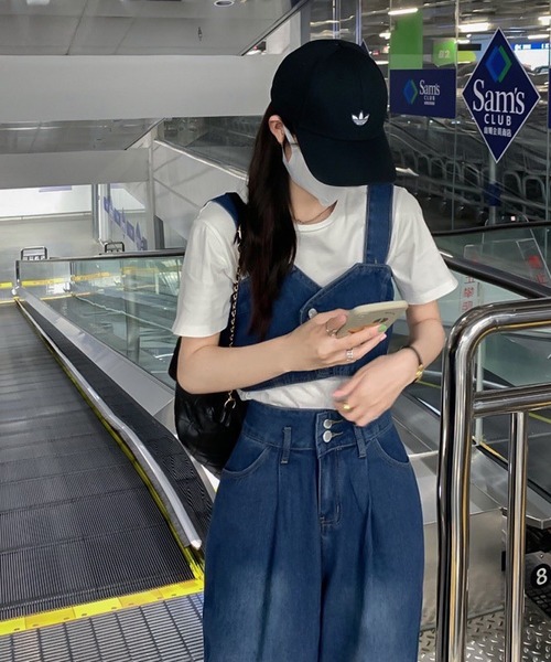 Cham.(チャム)の「デニムワイドパンツ(デニムパンツ・レディース・ブルー・F)」の3枚目の写真