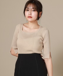 Cheek | スクエアリブニットプルオーバー(ニット/セーター)