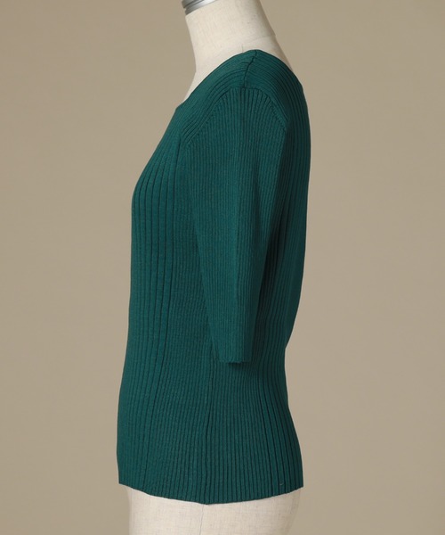 Cheek（チーク）の「スクエアリブニットプルオーバー（ニット/セーター・レディース・ベージュ/ネイビー/レッド/グリーン・MEDIUM）」の14枚目の写真