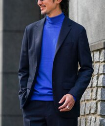 EDIFICE | SUPER 120’s ウール サキソニー 2ボタン ジャケット【セットアップ着用可】(テーラードジャケット)