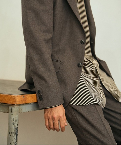 EDIFICE(エディフィス)の「SUPER 120’s ウール サキソニー 2ボタン ジャケット【セットアップ 着用可能】(テーラードジャケット・メンズ・ブラック/ベージュ/ネイビー/ベージュ系その他/ブラウン/ブルー系その他/カーキ・MEDIUM/SMALL/X-LARGE/LARGE)」の17枚目の写真