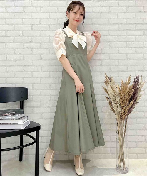 Swingle スウィングル のワンピース バックスピンドルステッチキャミワンピース を購入できます Swingle ワンピース ワンピース ドレス バックスピンドルステッチキャミワンピース ワンピース Swingle スウィングル のファッション 免税 通販