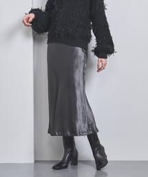 UNITED ARROWS | サテン セミフレア スカート(スカート)