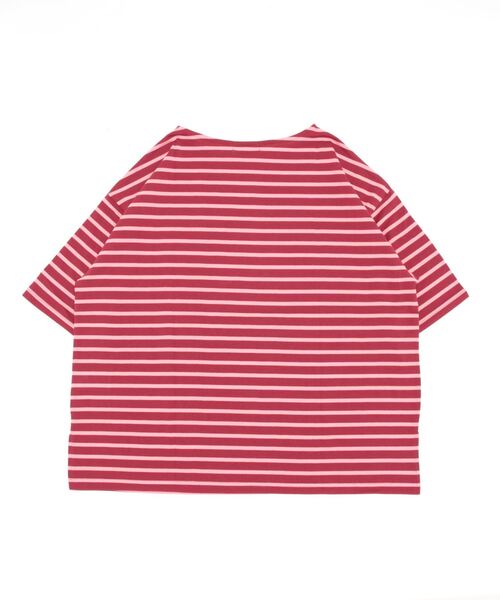 ehka sopo（エヘカソポ）の「ビッグバスクボーダープルオーバー（Tシャツ/カットソー・レディース・ボルドー/グリーン/オレンジ・ﾌﾘ-）」の22枚目の写真