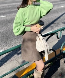 mysty woman | ボリュームスリーブニットプルオーバー　165695(ニット/セーター)