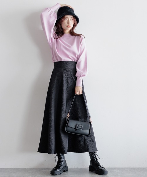 セール】ボリュームスリーブニットプルオーバー 165695（ニット