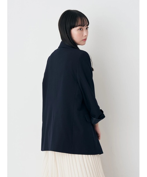 earth music&ecology（アースミュージックアンドエコロジー）の「テーラードジャケット（テーラードジャケット・レディース・ネイビー/チェック・M/L）」の6枚目の写真