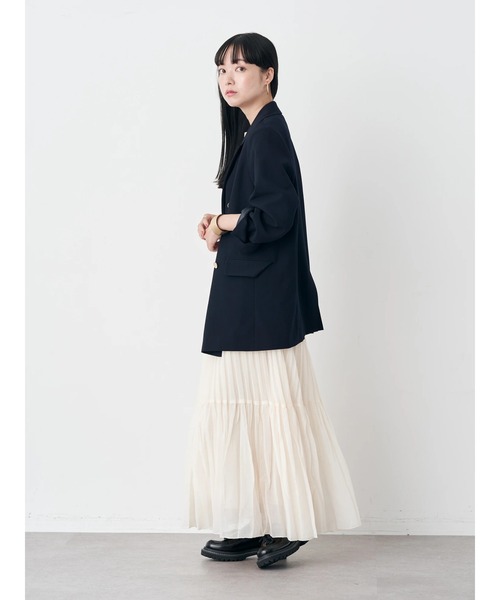 earth music&ecology（アースミュージックアンドエコロジー）の「テーラードジャケット（テーラードジャケット・レディース・ネイビー/チェック・M/L）」の8枚目の写真