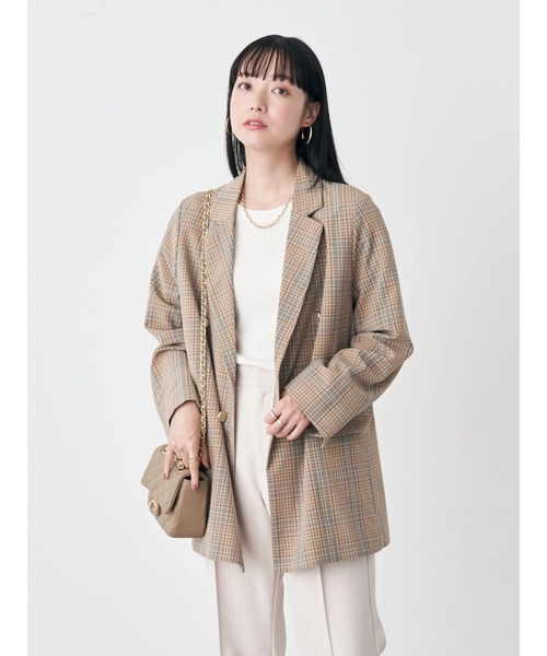 earth music&ecology（アースミュージックアンドエコロジー）の「テーラードジャケット（テーラードジャケット・レディース・ネイビー/チェック・M/L）」の11枚目の写真