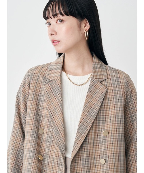 earth music&ecology（アースミュージックアンドエコロジー）の「テーラードジャケット（テーラードジャケット・レディース・ネイビー/チェック・M/L）」の17枚目の写真