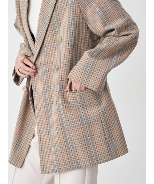 earth music&ecology（アースミュージックアンドエコロジー）の「テーラードジャケット（テーラードジャケット・レディース・ネイビー/チェック・M/L）」の19枚目の写真