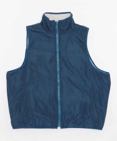COMMON WARE（コモンウェアー）の「COMMONWARE:OUTDOOR FLEESE STAND VEST/フリース リバーシブル スタンドベスト（ベスト・メンズ・モカ/グリーン/ブラック/オートミール・L/M）」の6枚目の写真