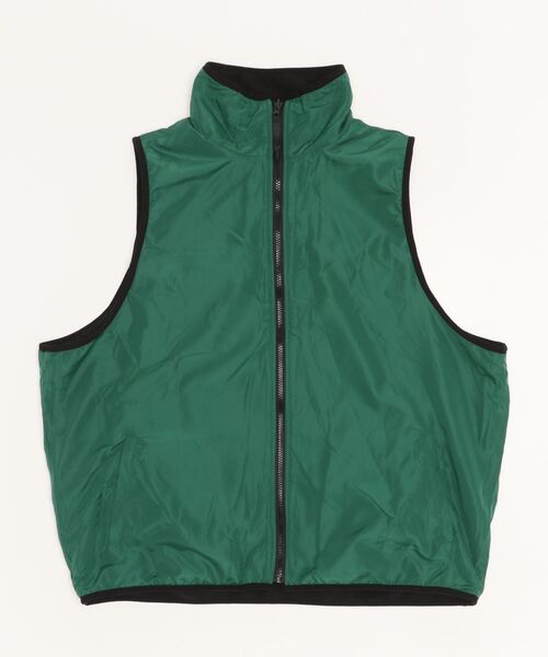 COMMON WARE（コモンウェアー）の「COMMONWARE:OUTDOOR FLEESE STAND VEST/フリース リバーシブル スタンドベスト（ベスト・メンズ・モカ/グリーン/ブラック/オートミール・L/M）」の9枚目の写真