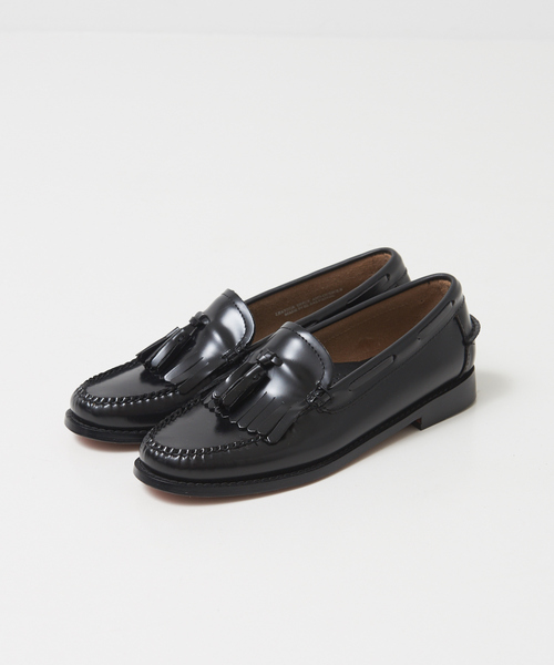 ローファー レディース G.H BASS ジーエイチバス タッセル フリンジ 黒 G.H.BASS (ジーエイチバス)キルトタッセル ローファー/studs