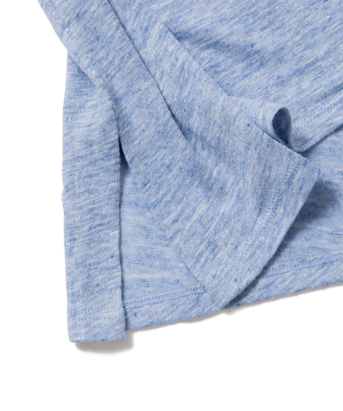 Demi-Luxe BEAMS(デミルクス ビームス)の「ALTERNATIVE / リネン アシンメトリー キャップスリーブ(Tシャツ/カットソー・レディース・グレー/ブルー・SMALL/MEDIUM)」の13枚目の写真