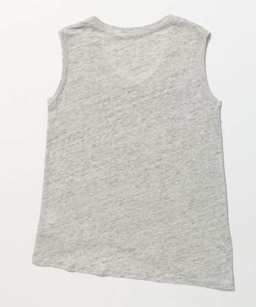 Demi-Luxe BEAMS(デミルクス ビームス)の「ALTERNATIVE / リネン アシンメトリー キャップスリーブ(Tシャツ/カットソー・レディース・グレー/ブルー・SMALL/MEDIUM)」の6枚目の写真
