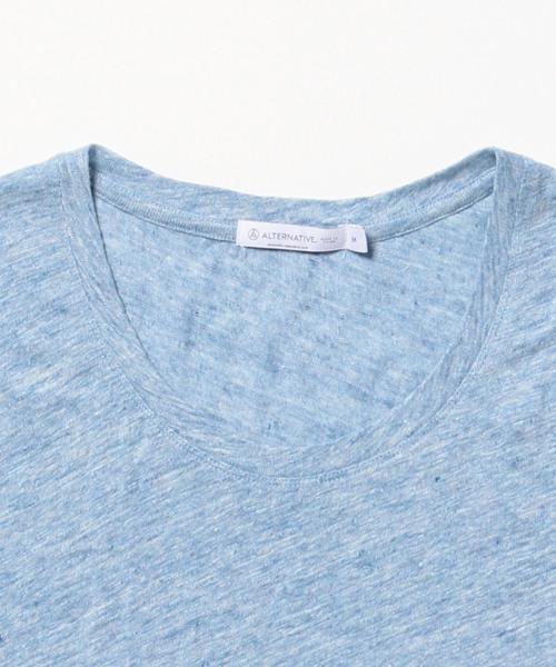 Demi-Luxe BEAMS(デミルクス ビームス)の「ALTERNATIVE / リネン アシンメトリー キャップスリーブ(Tシャツ/カットソー・レディース・グレー/ブルー・SMALL/MEDIUM)」の18枚目の写真