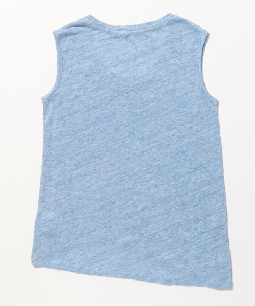 Demi-Luxe BEAMS(デミルクス ビームス)の「ALTERNATIVE / リネン アシンメトリー キャップスリーブ(Tシャツ/カットソー・レディース・グレー/ブルー・SMALL/MEDIUM)」の21枚目の写真